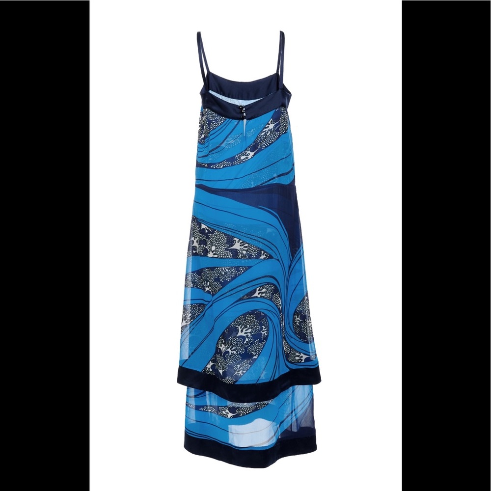 ❤️SOLD❤️WARM dress Carolyn Blue Wavy Length Dress - Picture 3 of 10